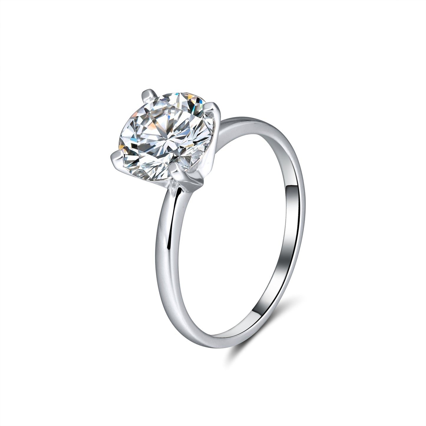 AmoreSolitaireEngagementRingforWomenMoissaniteSterlingSilverGingerLyneCollection_3CTSilver-6