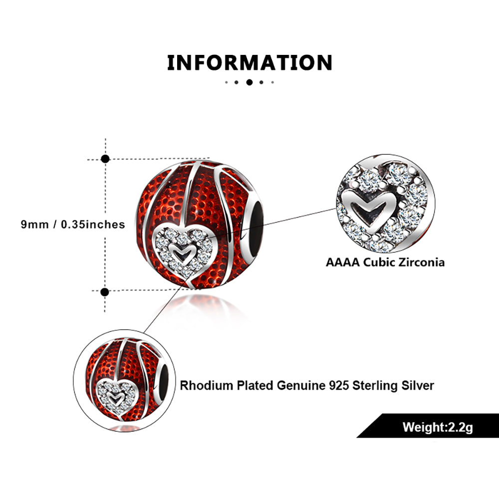 LoveBasketballCharmEuropeanBeadCZRedSterlingSilverGingerLyneCollection_Red-7