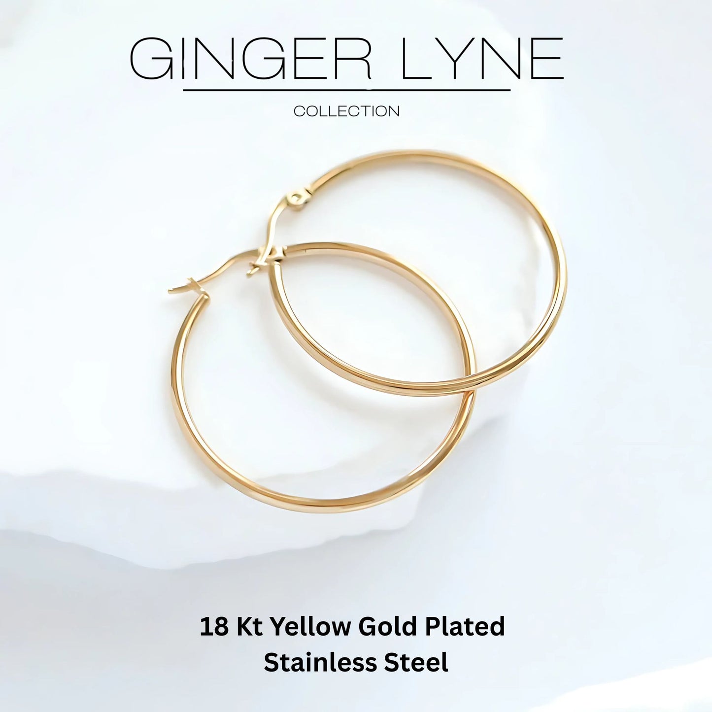 PlainLargeHoopEarringsforWomenGoldStainlessSteelGingerLyneCollection_Gold-2