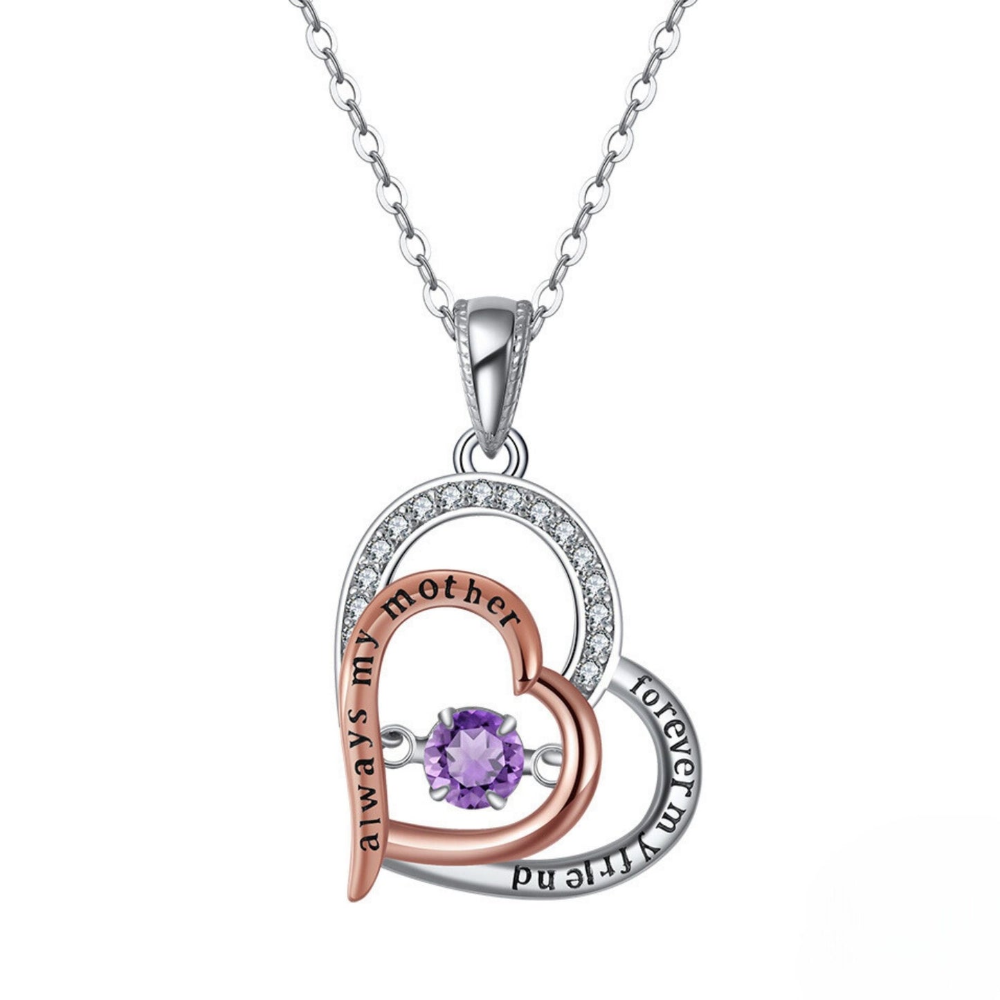 BirthstoneMomNecklaceforMotherbyGingerLyneSterlingSilverSwingingCZ_February-1