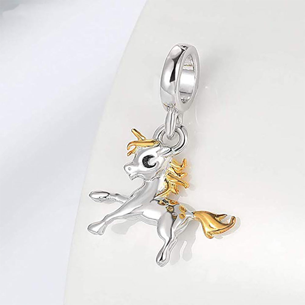 HorsePonyCharmforWomenEuropeanStyleGoldSterlingSilverGingerLyneCollection_Silver-2