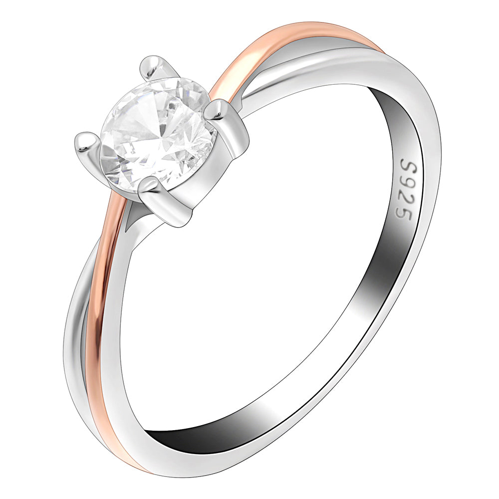 CarinaEngagementRingRoseGoldSterlingSilverZirconiaGingerLyneCollection_Blue-1