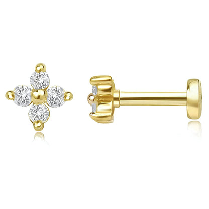 CubicZirconiaFlatBackStudEarringsbyGingerLyneGoldSterlingSilver5ACZBodyJewelry_Gold-8