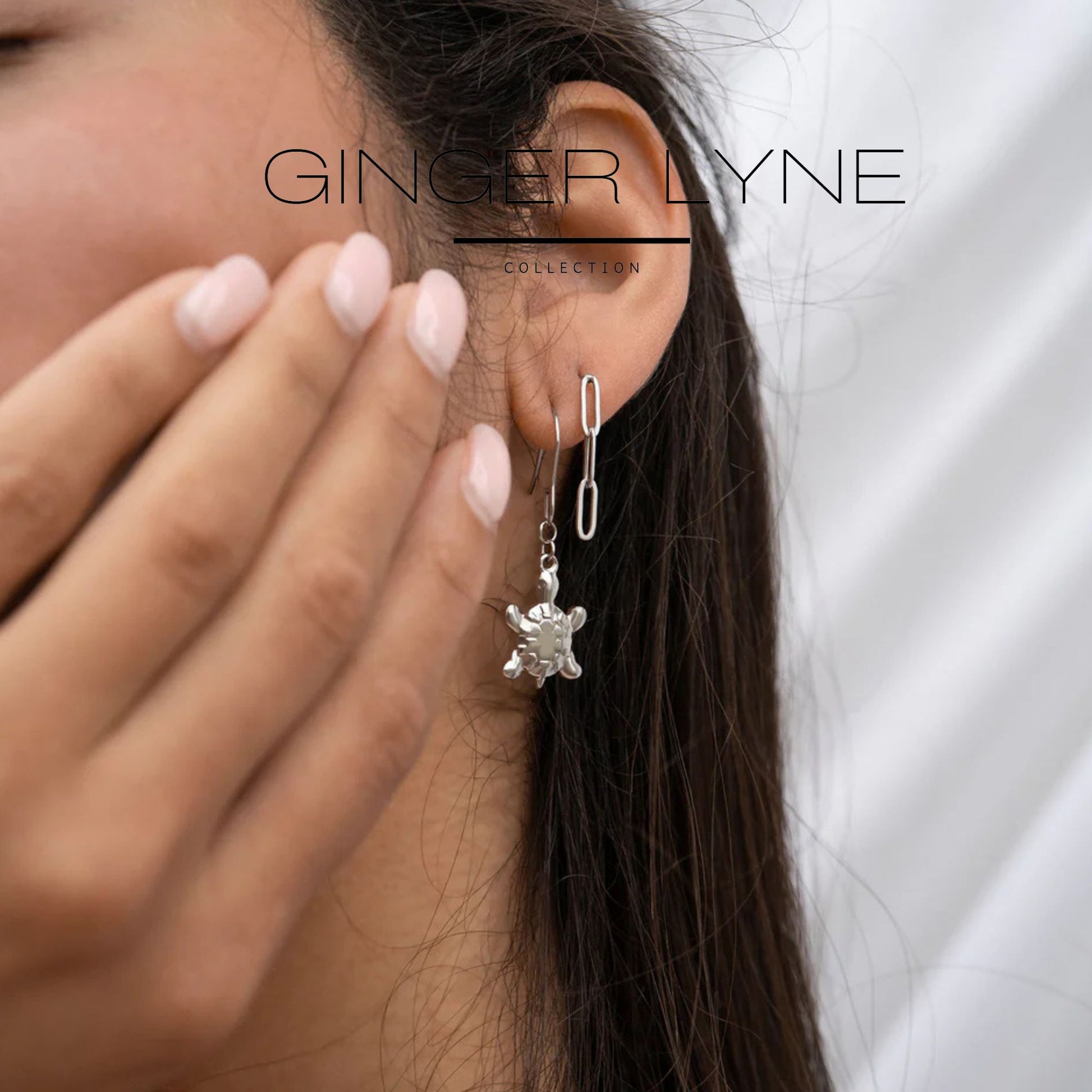 PaperclipChainLinkDangleEarringsforWomenGoldorSilverStainlessSteelGingerLyneCollection_Gold-5
