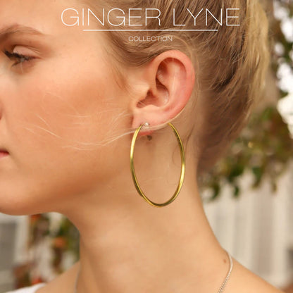 PlainLargeHoopEarringsforWomenGoldStainlessSteelGingerLyneCollection_Gold-5