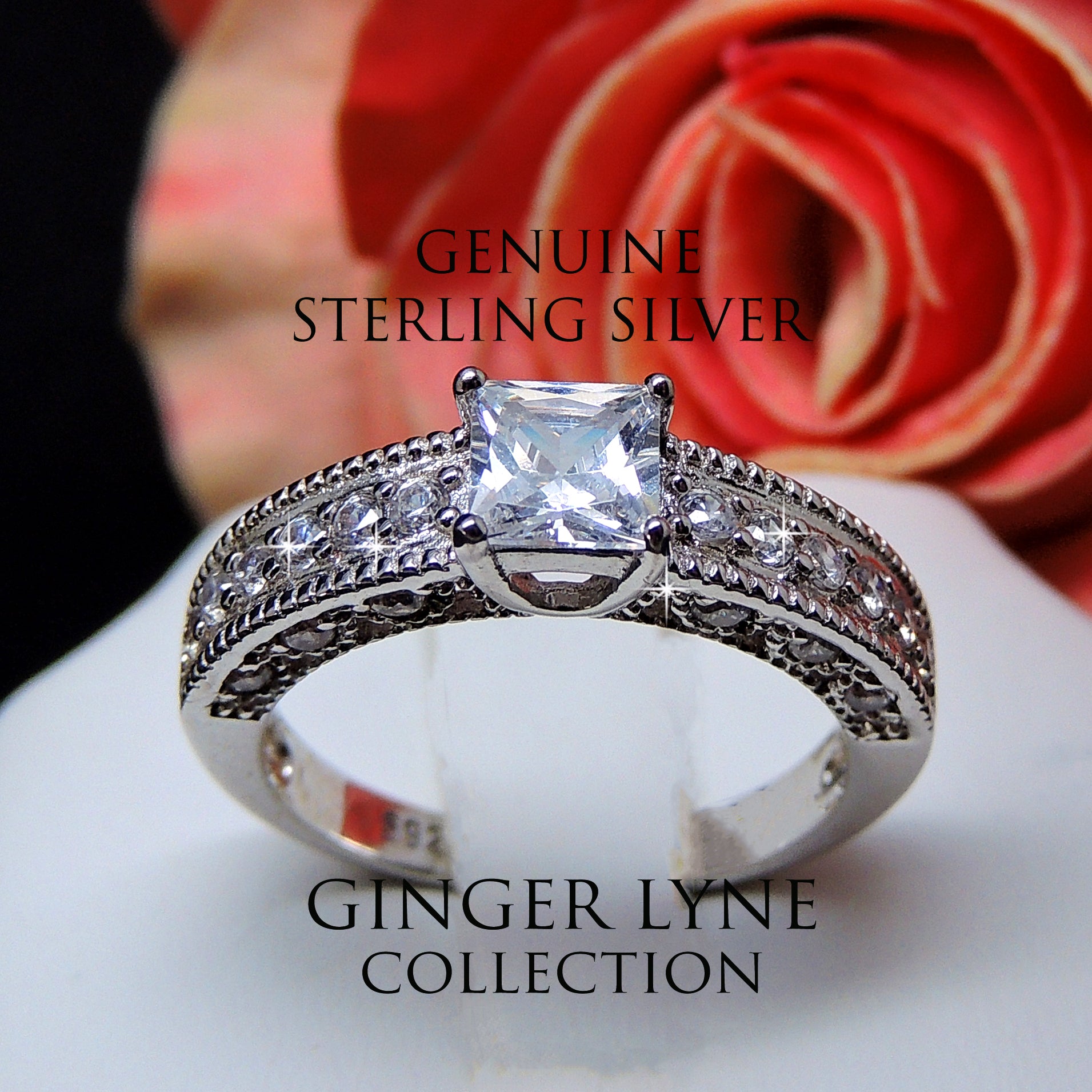AnabelleEngagementRingSterlingSilverSolitaireWeddingGingerLyneCollectionSize9_Silver-2
