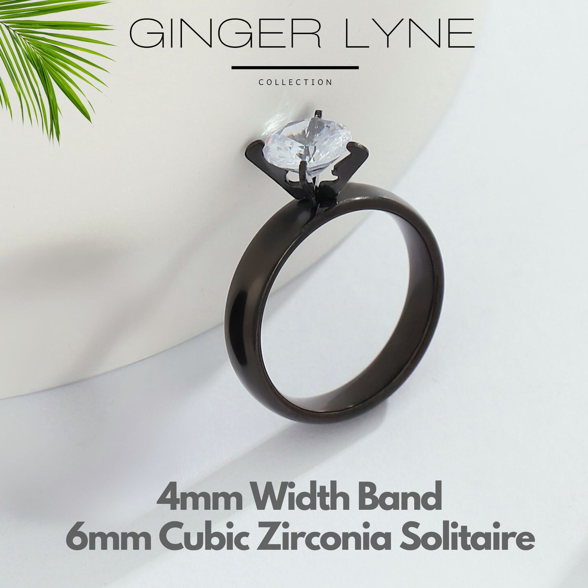 4mmBlackStainlessSteelWomenEngagementRingGingerLyneCollection_Black-2