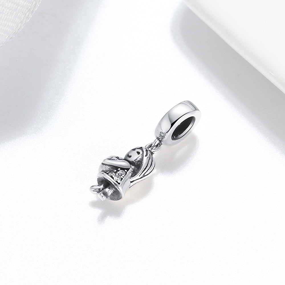 LittleGirlCharmforWomenBraceletOxidizedCubicZirconiaSterlingSilverGingerLyneCollection_Silver-3
