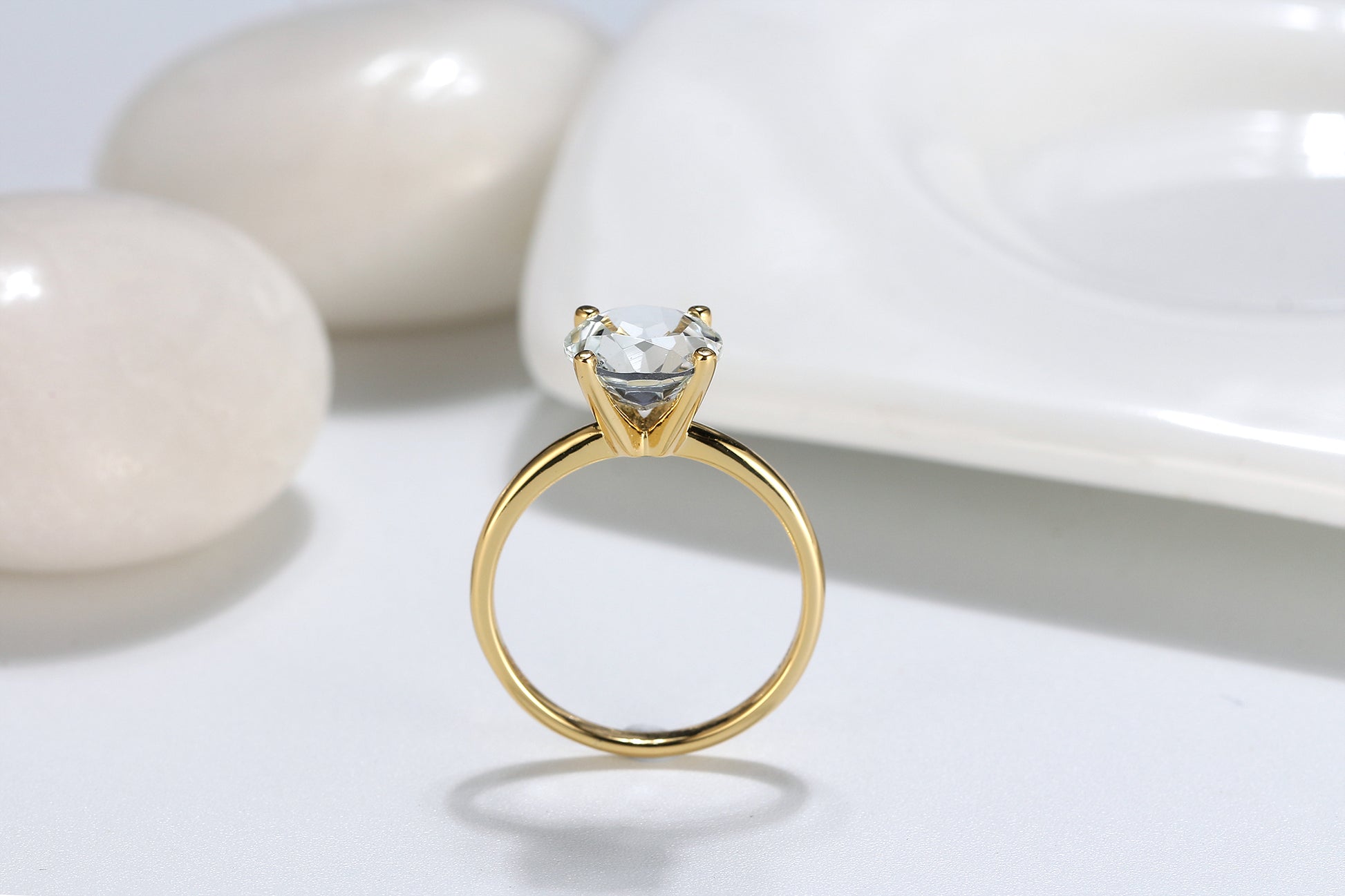 AmoreSolitaireEngagementRingforWomenMoissaniteSterlingSilverGingerLyneCollection_3CTGoldoverSilver-4