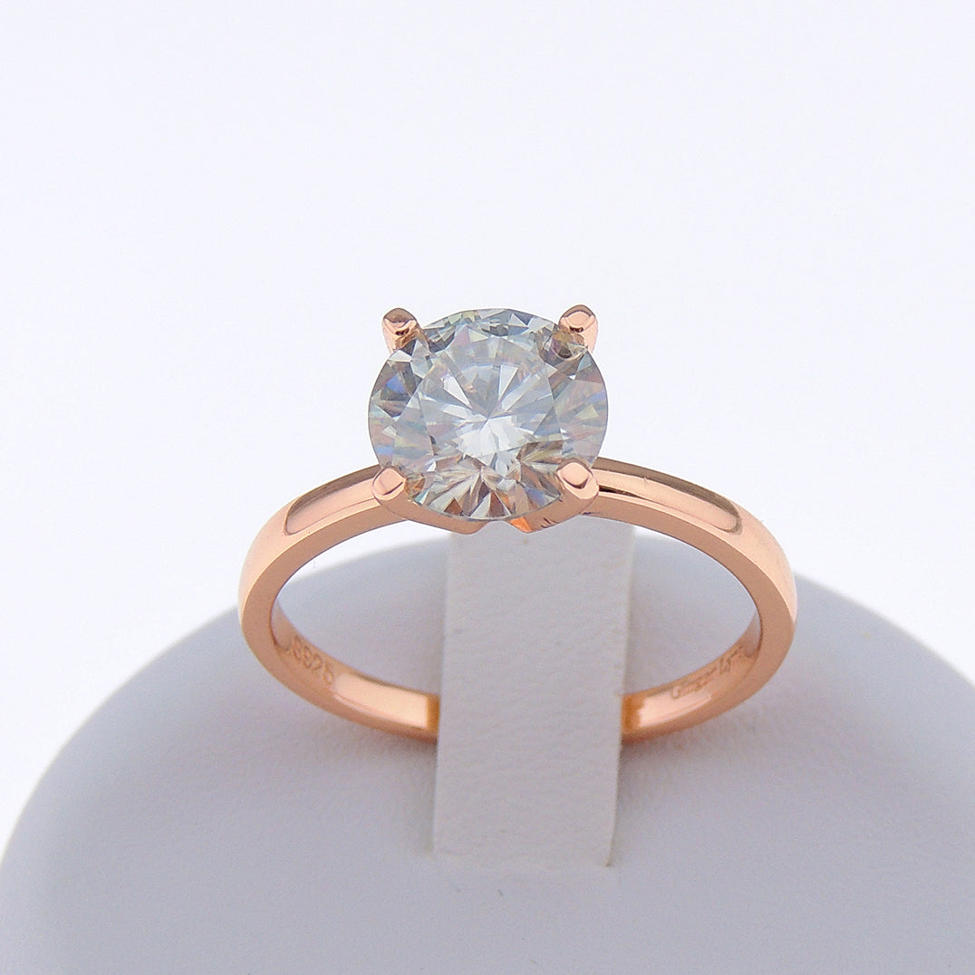 AmoreSolitaireEngagementRingforWomenMoissaniteSterlingSilverGingerLyneCollection_1CTRoseoverSilver-3