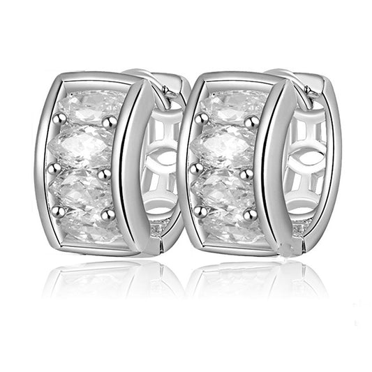 SmallHoopEarringsforWomenMarquiseCutCubicZirconiaGingerLyneCollection_Silver-1