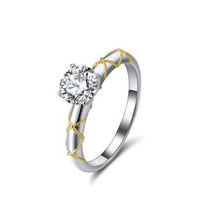 AmoreMiaEngagementRingWomen1CtMoissaniteSterlingSilverGingerLyneCollection_GoldTrim-1
