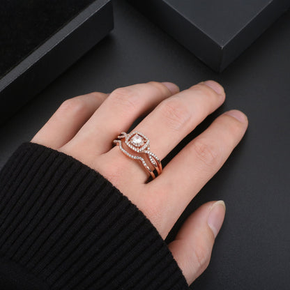 CZWeddingRingSetforWomenHaloEngagementRingWeddingBandGingerLyneCollection_RoseGoldPlated-5