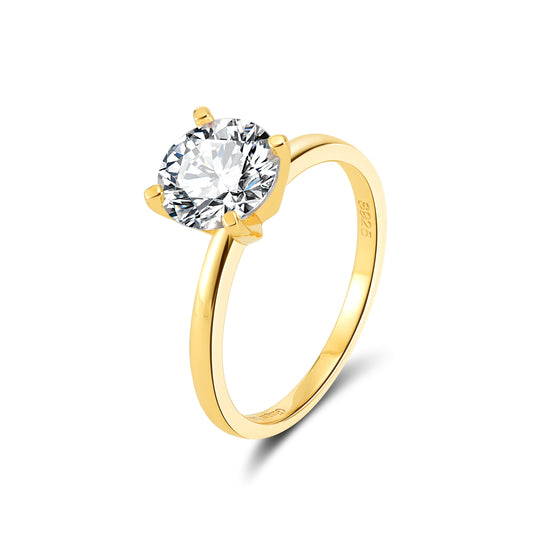 AmoreSolitaireEngagementRingforWomenMoissaniteSterlingSilverGingerLyneCollection_1CTGoldoverSilver-1
