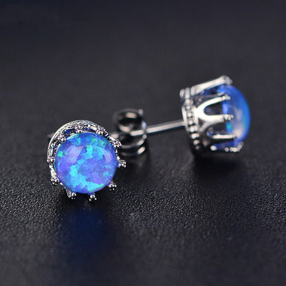 CrownStudEarringsforWomenSterlingSilverBlueFireOpalGingerLyneCollection_Blue-3