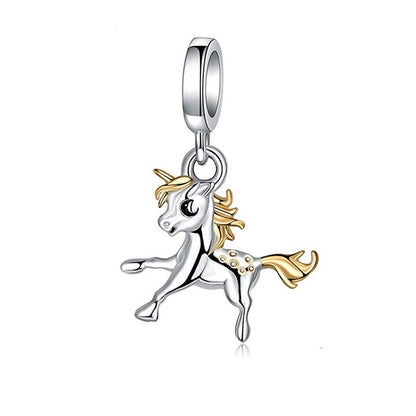 HorsePonyCharmforWomenEuropeanStyleGoldSterlingSilverGingerLyneCollection_Silver-1