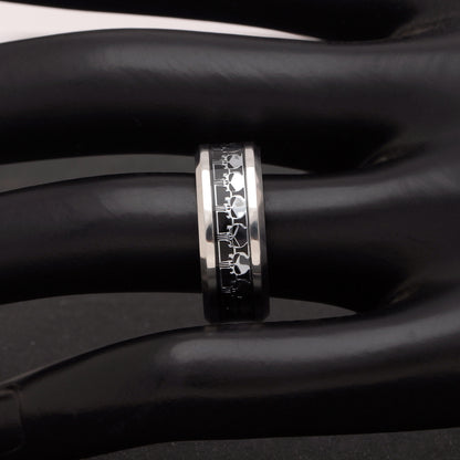 SkullsWeddingBandRingforMenorWomenGothPunkBikerGingerLyneCollection_Black-3