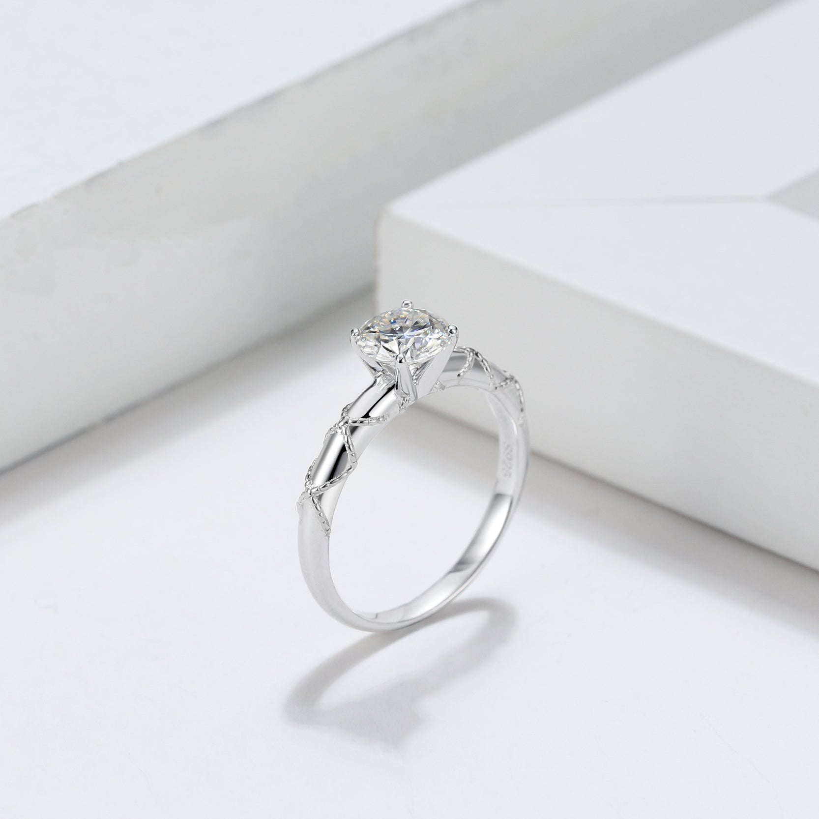 AmoreMiaEngagementRingWomen1CtMoissaniteSterlingSilverGingerLyneCollection_WhiteGoldTrim-2