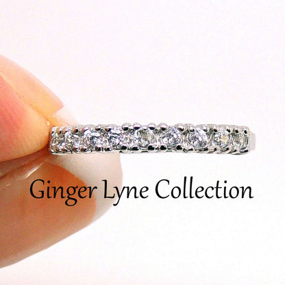 CarolineBeautifulAnniversaryWeddingBandRing-GingerLyneCollection_Silver-2