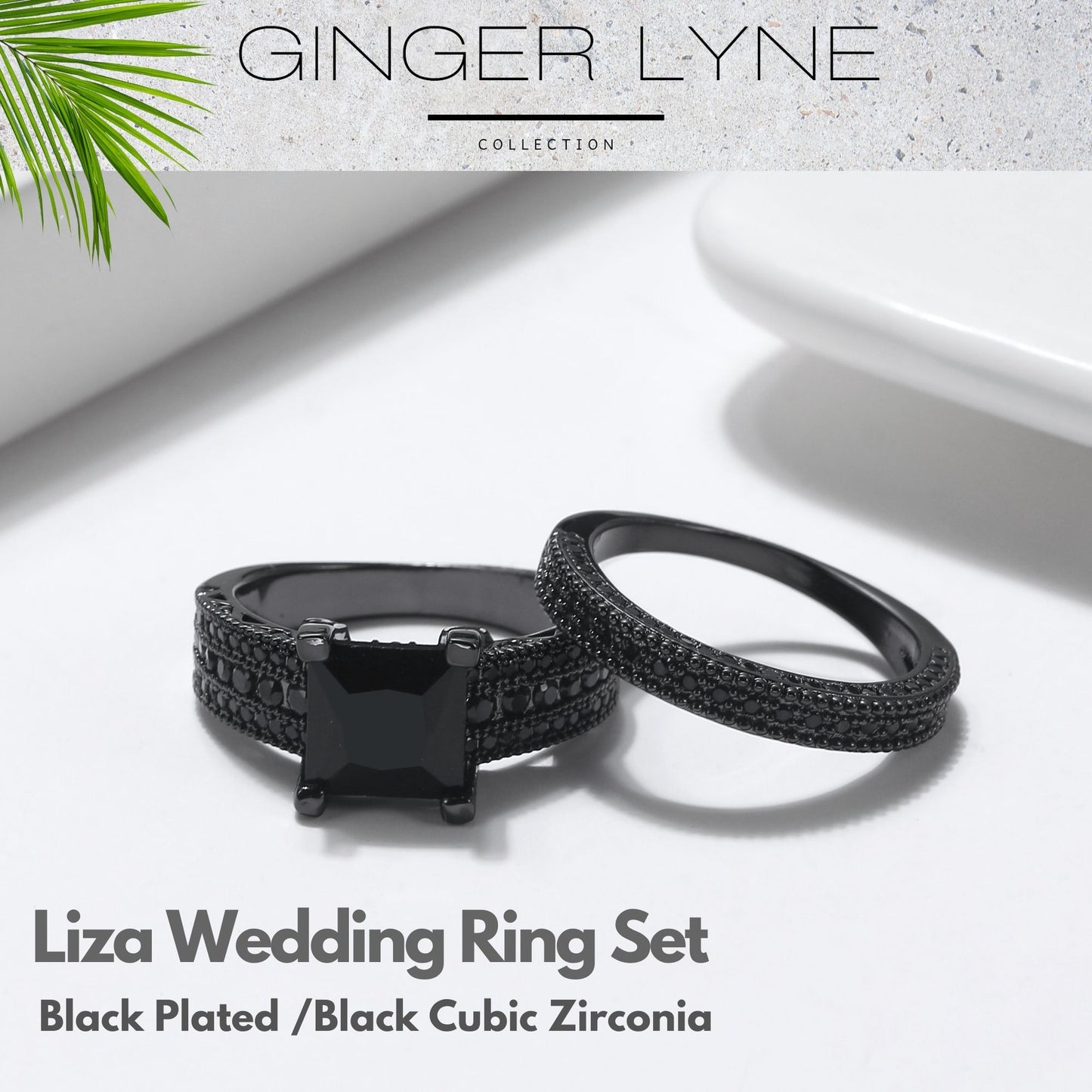 LizaBlackWeddingRingSetforWomanCzGothicEngagementRingGingerLyneCollection_Black-2