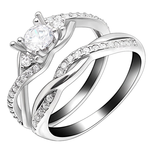 ContessaWeddingRingSetforWomenSterlingSilverEngagementRingCzBandGingerLyneCollection_Silver-1