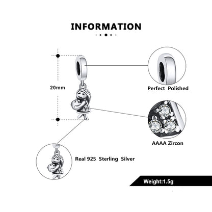 LittleGirlCharmforWomenBraceletOxidizedCubicZirconiaSterlingSilverGingerLyneCollection_Silver-6