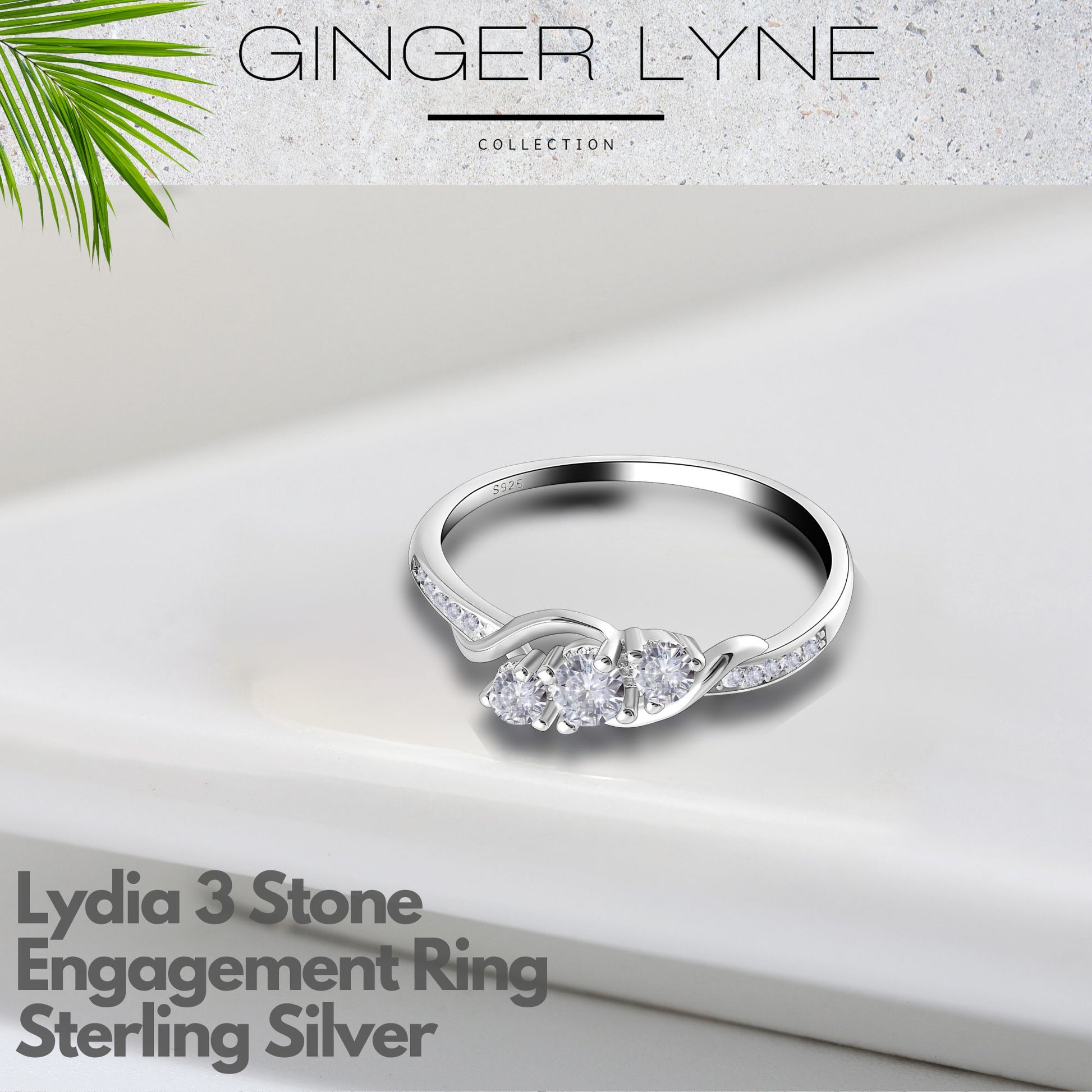 3StoneEngagementRingforWomen,SterlingSilverCubicZirconiaWeddingRingforHerGingerLyneCollection_Silver-2
