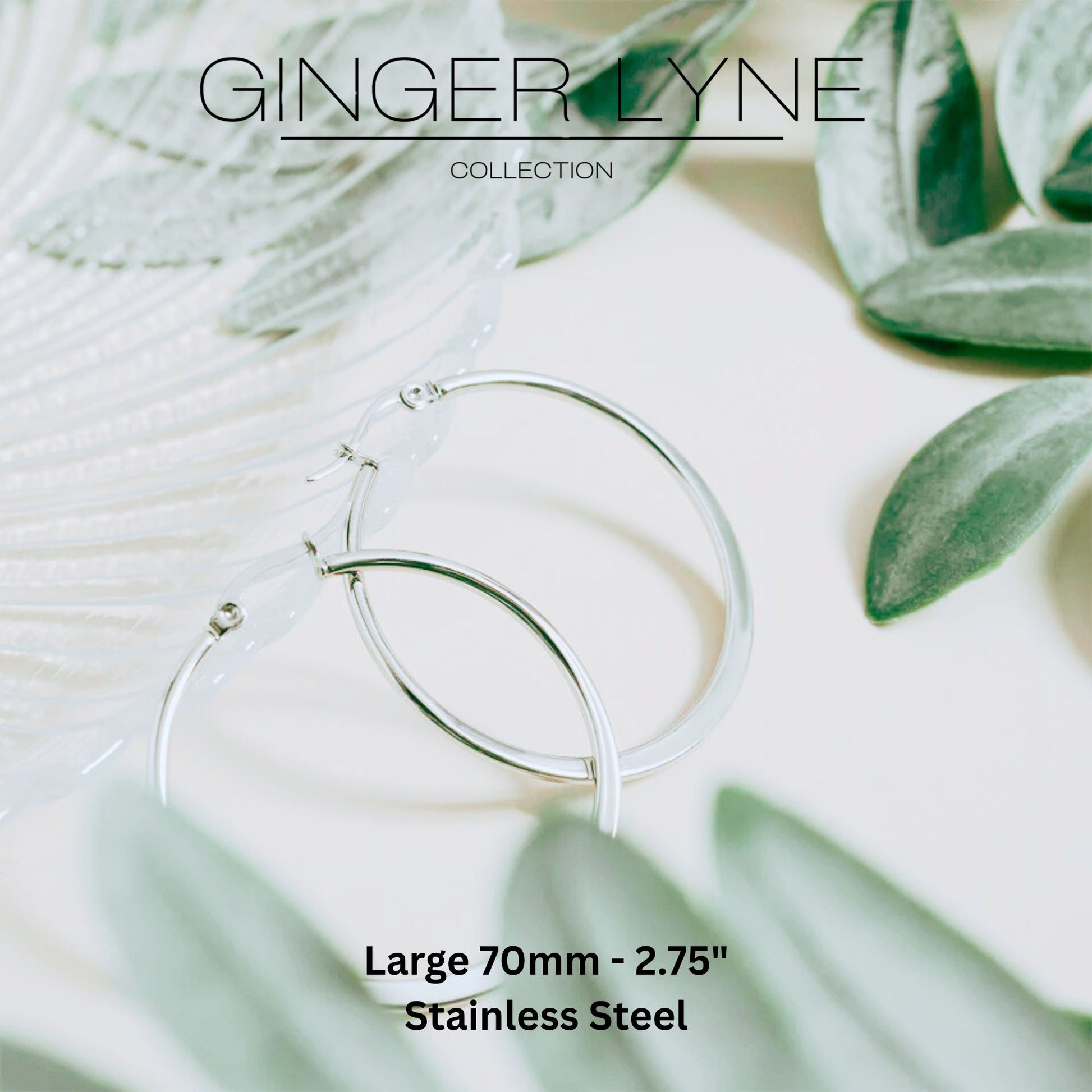 LargePlainHoopEarringsforWomenSilverToneStainlessSteelGingerLyneCollection_50mm-Silver-3