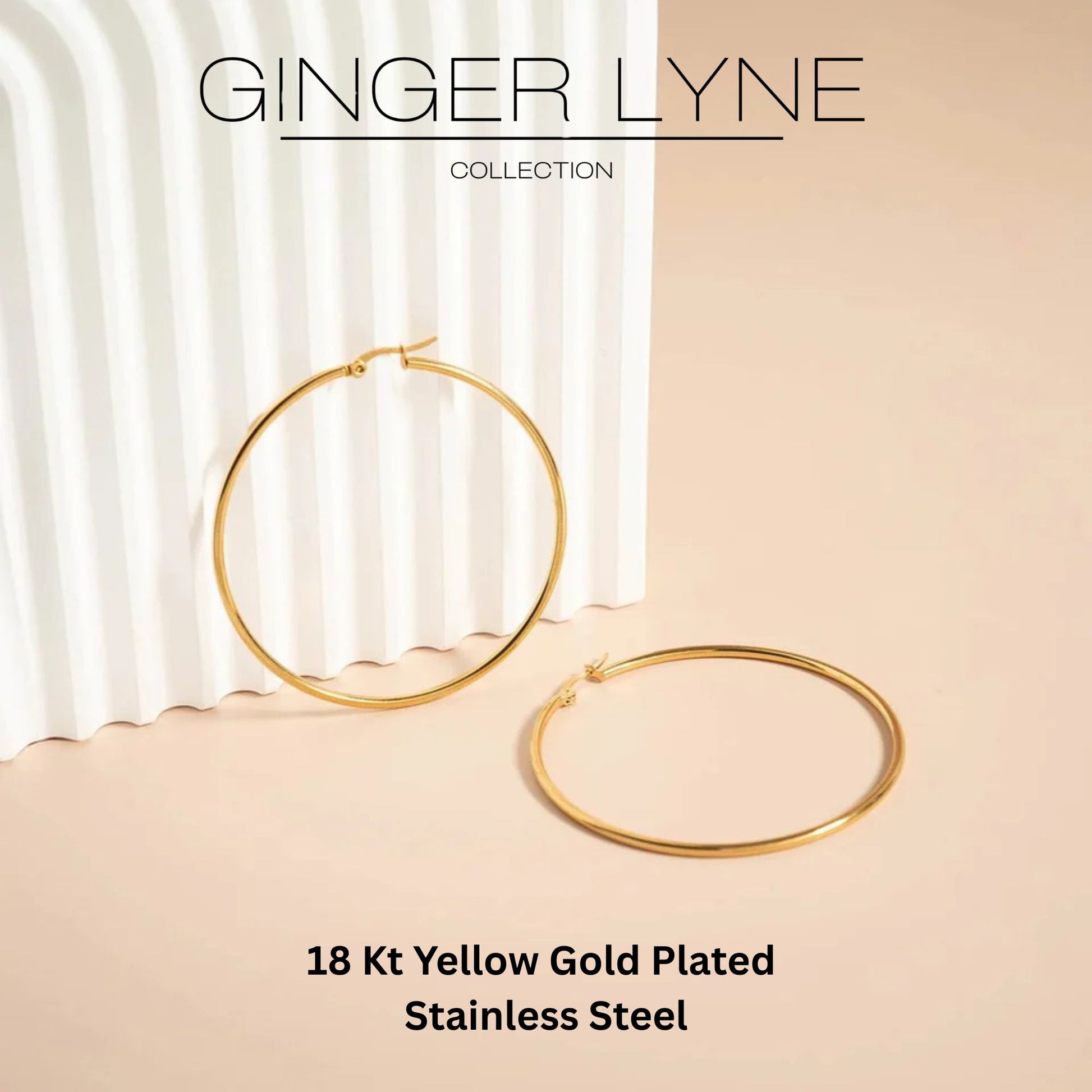 PlainLargeHoopEarringsforWomenGoldStainlessSteelGingerLyneCollection_Gold-6