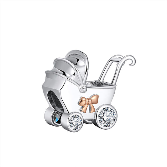 BabyCarriageCharmCubicZirconiaSterlingSilverWomensGingerLyneCollection_Silver-1