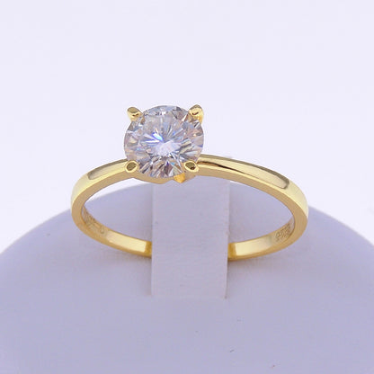 AmoreSolitaireEngagementRingforWomenMoissaniteSterlingSilverGingerLyneCollection_1CTGoldoverSilver-3