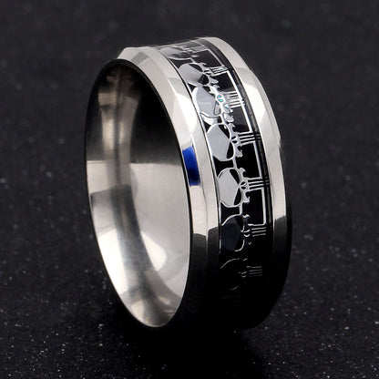 SkullsWeddingBandRingforMenorWomenGothPunkBikerGingerLyneCollection_Black-2
