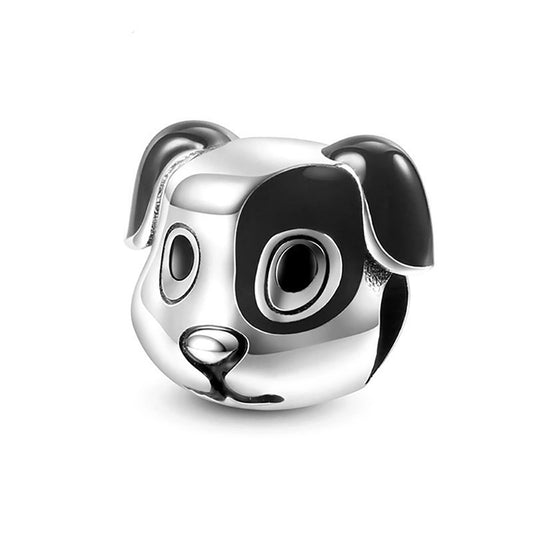 StaffordshirePitDogPuppyCharmEuropeanBeadSterlingSilverGingerLyneCollection_Silver-1