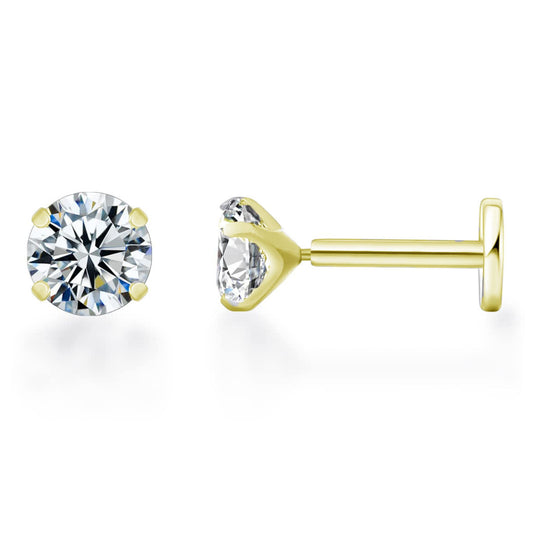 SolitaireFlatBackStudEarringsbyGingerLyneSterlingSilver5ACZ3mmor5mmStone_Gold-1