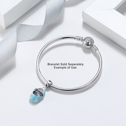 BabyShoeCharmEuropeanStyleBlueorPinkSterlingSilverCZGingerLyneCollection_CharmsBootieBlue-3