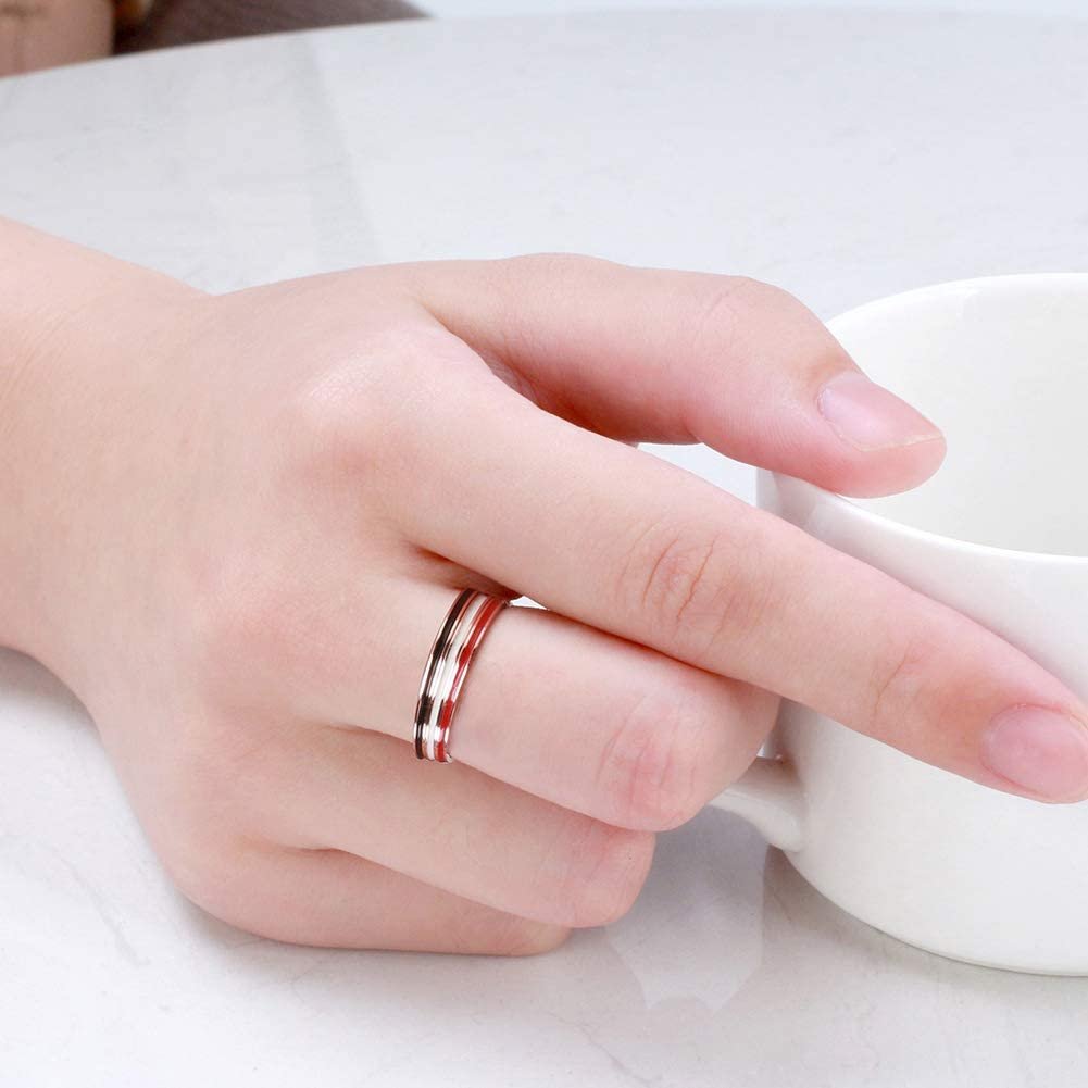 3-RingWeddingBandSetforWomenRosegoldSterlingSilverGingerLyneCollectionSize7_Gold-5
