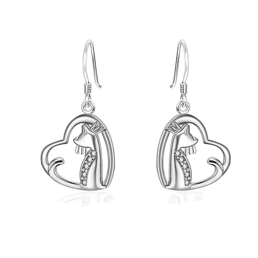 KittyCatHeartDangleEarringsCZSterlingSilverGingerLyneCollection_Silver-1