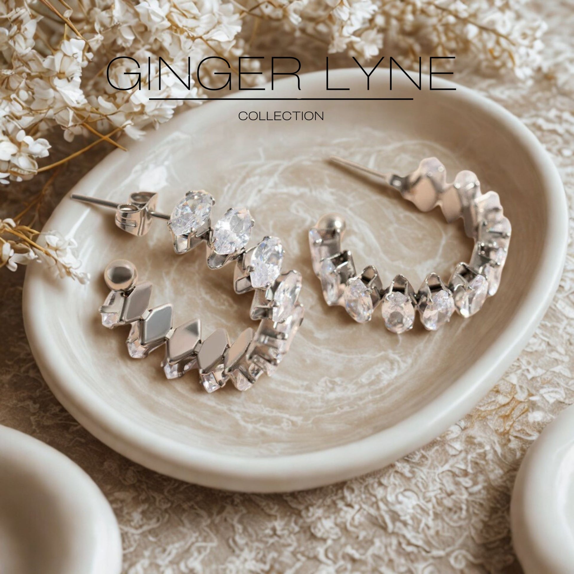MarquiseHoopEarringsforWomenCZGoldoverSilverStainlessSteelGingerLyneCollection_Gold-5