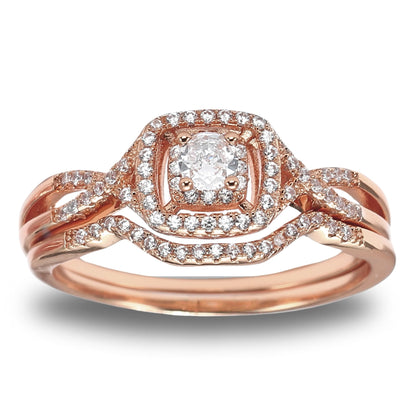 CZWeddingRingSetforWomenHaloEngagementRingWeddingBandGingerLyneCollection_RoseGoldPlated-1