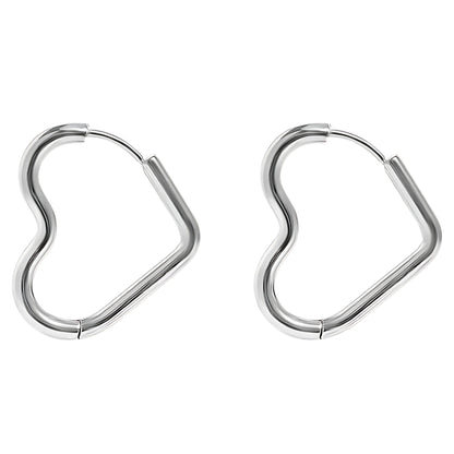HeartHoopEarringsforWomenbyGingerLyneGoldStainlessSteelLightweightClassicEverydayStyle_Gold-1