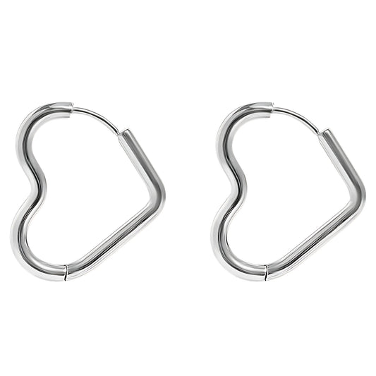 HeartHoopEarringsforWomenbyGingerLyneGoldStainlessSteelLightweightClassicEverydayStyle_Gold-1