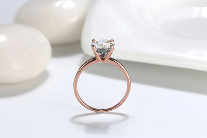 AmoreSolitaireEngagementRingforWomenMoissaniteSterlingSilverGingerLyneCollection_1CTRoseoverSilver-4