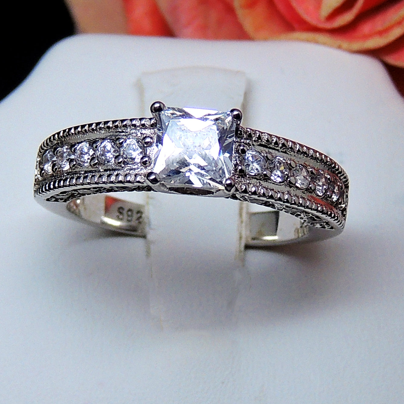 AnabelleEngagementRingSterlingSilverSolitaireWeddingGingerLyneCollectionSize9_Silver-3