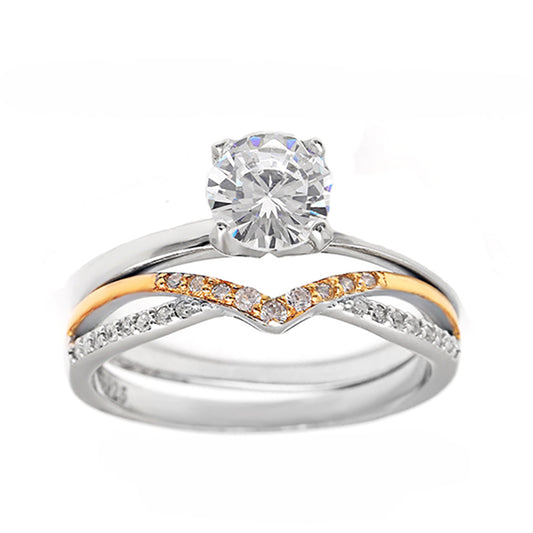 ChiaraAnniversaryWeddingBandRingGoldSterlingSilverVShapeCZGingerLyneCollection_Gold-1