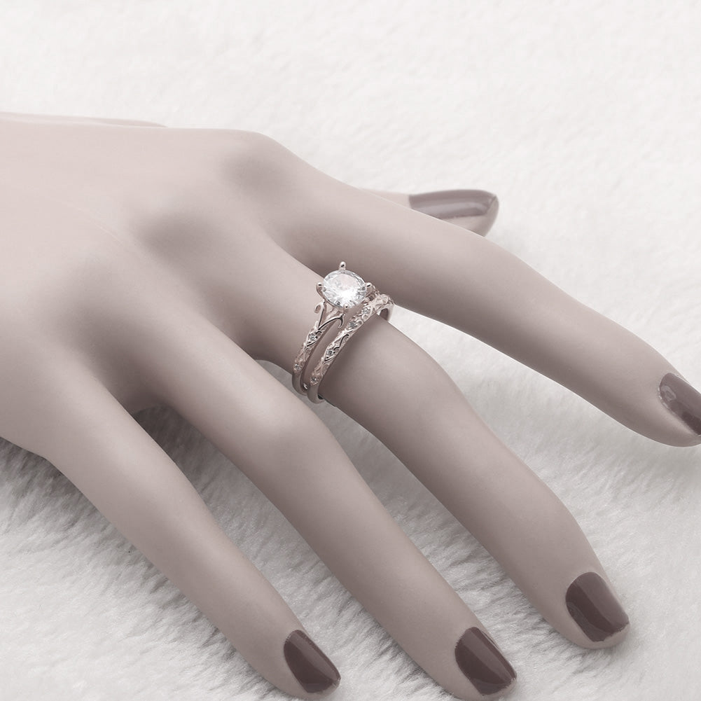 LanelleWeddingRingSetforWomenSterlingSilverEngagementRingMatchingBandbyGingerLyneCollection_Silver-5