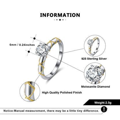 AmoreMiaEngagementRingWomen1CtMoissaniteSterlingSilverGingerLyneCollection_GoldTrim-4