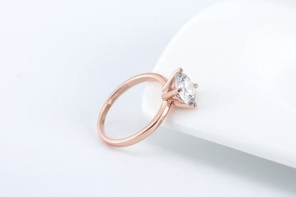 AmoreSolitaireEngagementRingforWomenMoissaniteSterlingSilverGingerLyneCollection_1CTRoseoverSilver-2