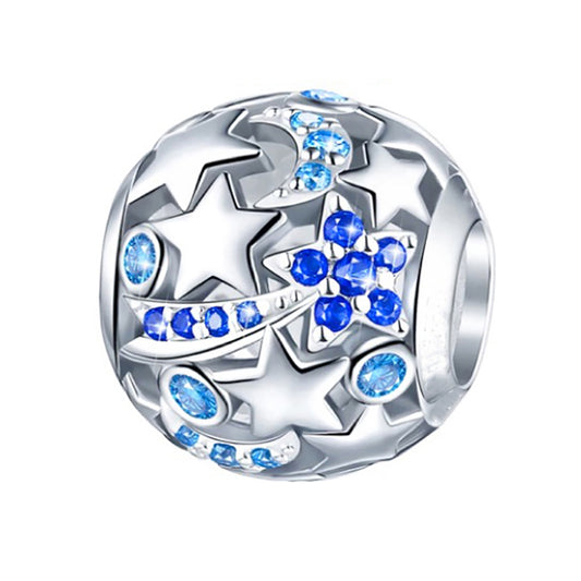 MoonsandStarsCharmEuropeanBeadCZSterlingSilverGingerLyneCollection_Blue-1