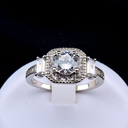 JulieannaWeddingRingSetforWomenSterlingSilverHaloEngagementCzBandGingerLyneCollection_Silver-6