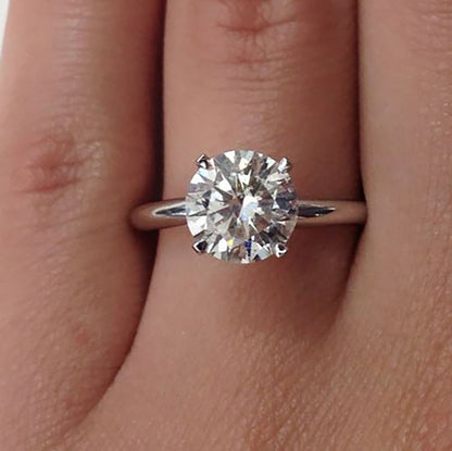 AmoreSolitaireEngagementRingforWomenMoissaniteSterlingSilverGingerLyneCollection_3CTSilver-3